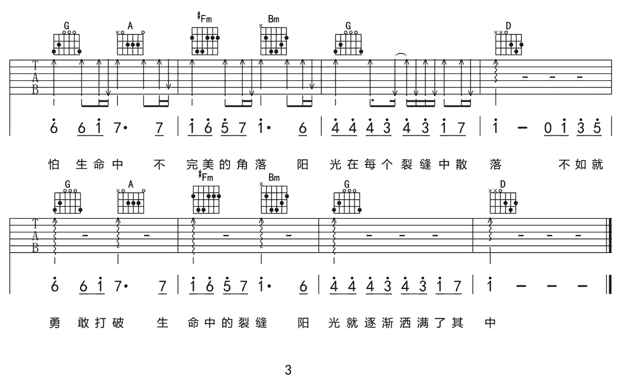 吉他谱 3