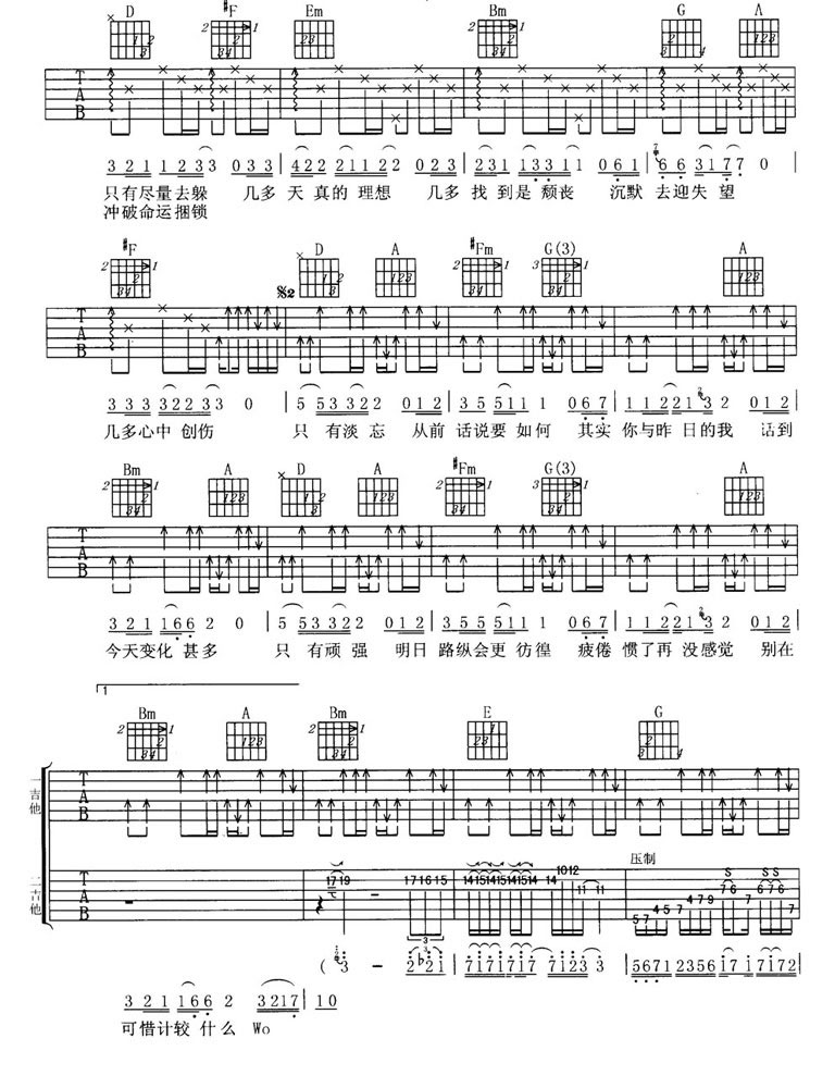 吉他谱 2