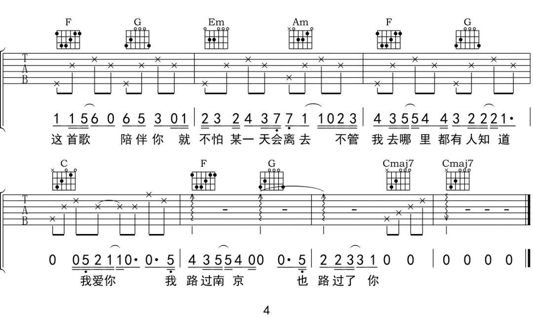 吉他谱 4